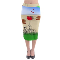 Secret Love Midi Pencil Skirt by Valentinaart