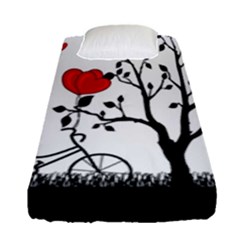 Love Hill Fitted Sheet (single Size) by Valentinaart