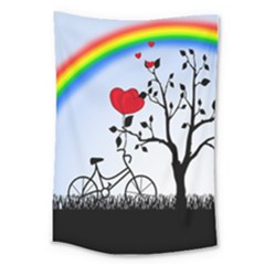 Love Hill - Rainbow Large Tapestry