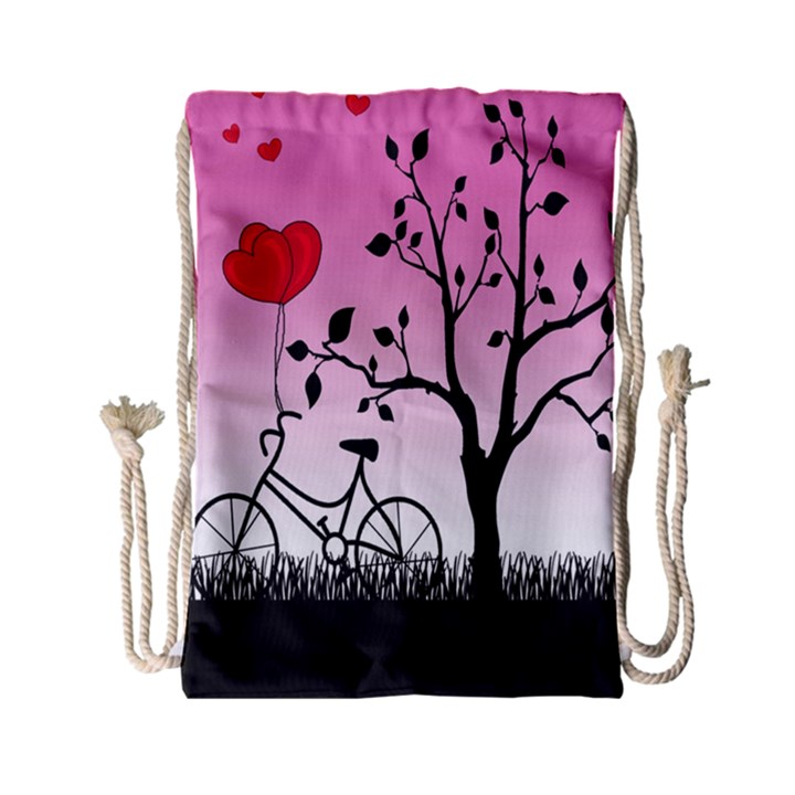 Love sunrise Drawstring Bag (Small)