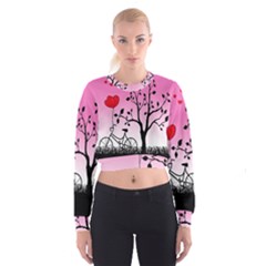 Love Sunrise Women s Cropped Sweatshirt by Valentinaart