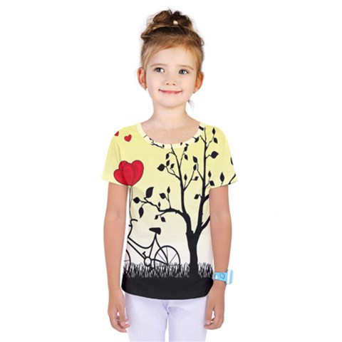 Romantic Sunrise Kids  One Piece Tee by Valentinaart