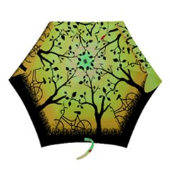 Love Sunrise Mini Folding Umbrellas by Valentinaart