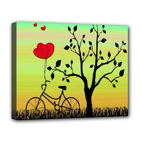 Love Sunrise Deluxe Canvas 20  X 16   by Valentinaart