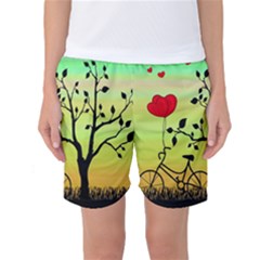 Love Sunrise Women s Basketball Shorts by Valentinaart