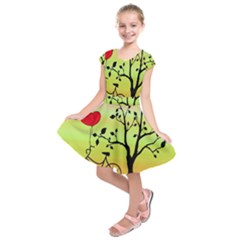 Love Sunrise Kids  Short Sleeve Dress