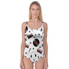 Music Pattern Camisole Leotard 