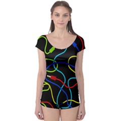 Audio Cables  Boyleg Leotard  by Valentinaart