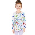 Colorful audio cables Kids  Long Sleeve Tee View1