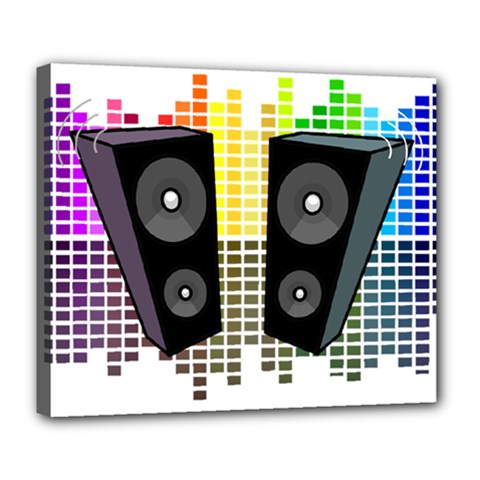 Loudspeakers - Transparent Deluxe Canvas 24  X 20   by Valentinaart