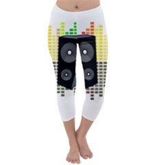 Loudspeakers - Transparent Capri Winter Leggings  by Valentinaart