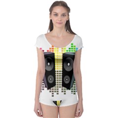 Loudspeakers - Transparent Boyleg Leotard  by Valentinaart