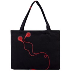 Earphones  Mini Tote Bag by Valentinaart