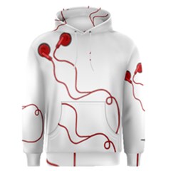 Earphones  Men s Pullover Hoodie by Valentinaart