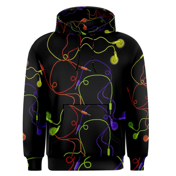 Colorful earphones Men s Pullover Hoodie