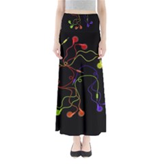 Colorful Earphones Maxi Skirts by Valentinaart