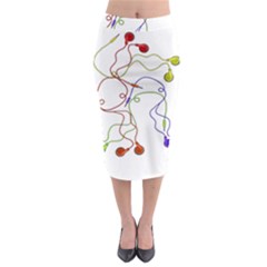 Colorful Earphones  Midi Pencil Skirt by Valentinaart