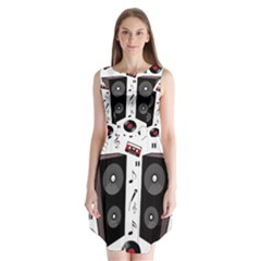 Loud Music Sleeveless Chiffon Dress   by Valentinaart