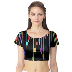 Plug In Short Sleeve Crop Top (tight Fit) by Valentinaart