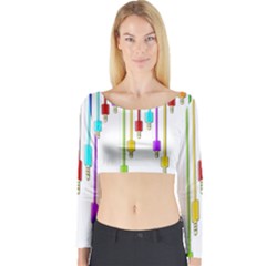 Plug In Long Sleeve Crop Top by Valentinaart