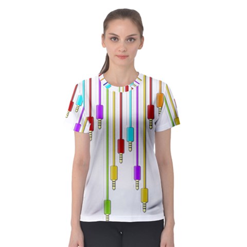 Plug In Women s Sport Mesh Tee by Valentinaart