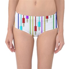 Plug In Mid-waist Bikini Bottoms by Valentinaart