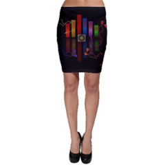 Energy Of The Sound Bodycon Skirt by Valentinaart