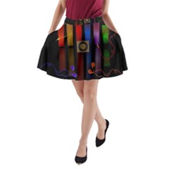 Energy Of The Sound A-line Pocket Skirt by Valentinaart