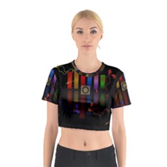 Energy Of The Sound Cotton Crop Top by Valentinaart