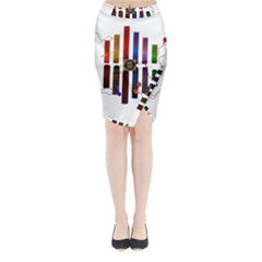 Energy Of The Sound Midi Wrap Pencil Skirt by Valentinaart