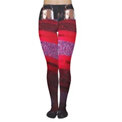 Glass Ball Decorated Beautiful Red Women s Tights by Nexatart