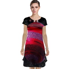 Glass Ball Decorated Beautiful Red Cap Sleeve Nightdress by Nexatart