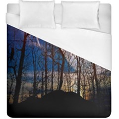 Full Moon Forest Night Darkness Duvet Cover (king Size) by Nexatart