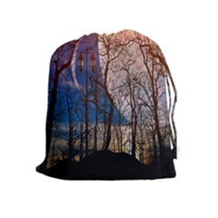 Full Moon Forest Night Darkness Drawstring Pouches (extra Large)