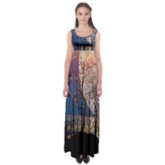 Full Moon Forest Night Darkness Empire Waist Maxi Dress by Nexatart