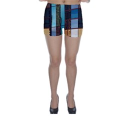 Glass Facade Colorful Architecture Skinny Shorts by Nexatart