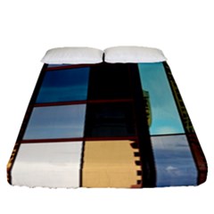 Glass Facade Colorful Architecture Fitted Sheet (queen Size) by Nexatart