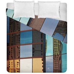 Glass Facade Colorful Architecture Duvet Cover Double Side (california King Size) by Nexatart