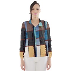 Glass Facade Colorful Architecture Wind Breaker (women) by Nexatart