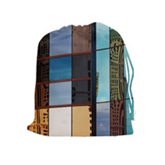 Glass Facade Colorful Architecture Drawstring Pouches (extra Large)