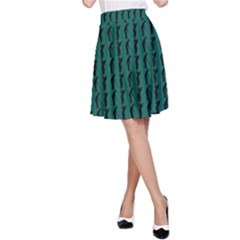 Golf Golfer Background Silhouette A-line Skirt by Nexatart