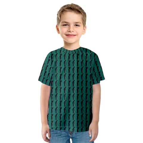 Golf Golfer Background Silhouette Kids  Sport Mesh Tee by Nexatart