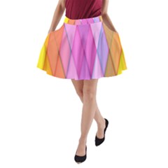 Graphics Colorful Color Wallpaper A-line Pocket Skirt