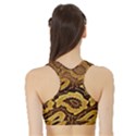 Golden Patterned Paper Sports Bra with Border View2