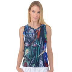 Graffiti Art Urban Design Paint Women s Basketball Tank Top by Nexatart