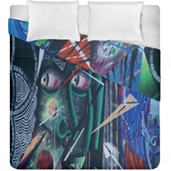 Graffiti Art Urban Design Paint Duvet Cover Double Side (king Size) by Nexatart