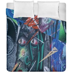 Graffiti Art Urban Design Paint Duvet Cover Double Side (california King Size) by Nexatart