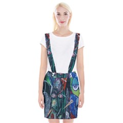 Graffiti Art Urban Design Paint Suspender Skirt