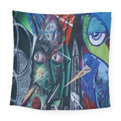 Graffiti Art Urban Design Paint Square Tapestry (large) by Nexatart