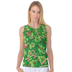 Green Holly Women s Basketball Tank Top by Nexatart